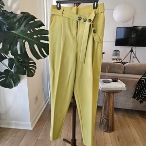 ASOS green pants with button detail